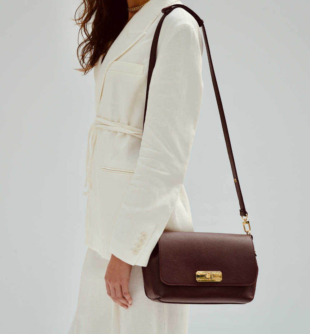 Bagosa Maisie Maxi Port Leather Bag