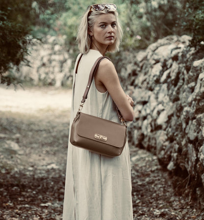Bagosa Maisie Maxi Mink Leather Bag